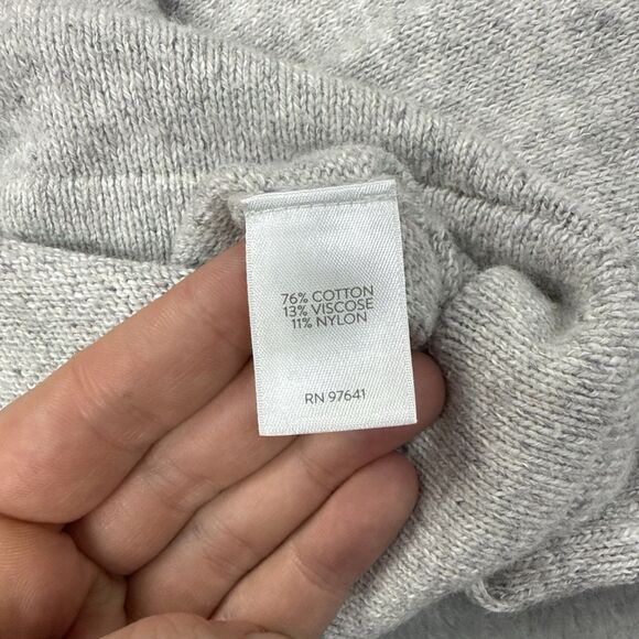 PureJill Women's Gray Sweater Hoodie Long Pullover Size Medium - Picture 8 of 9